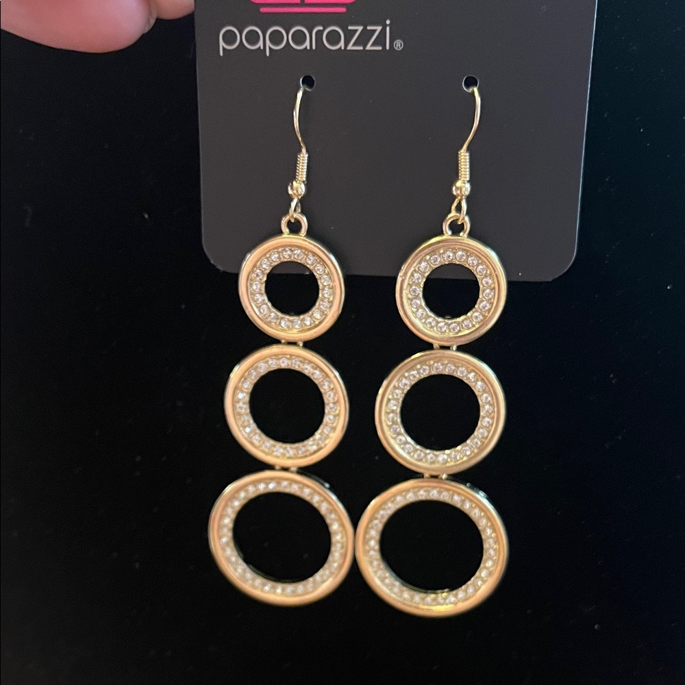 Paparazzi Shimmering Gold Hoop Earrings
